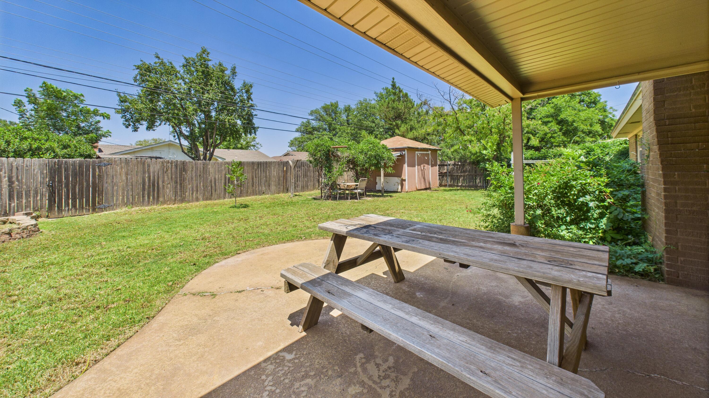 3022 67th Street Lubbock, TX 79413 - Photo 36 of 42 a view of a backyard with wooden fence