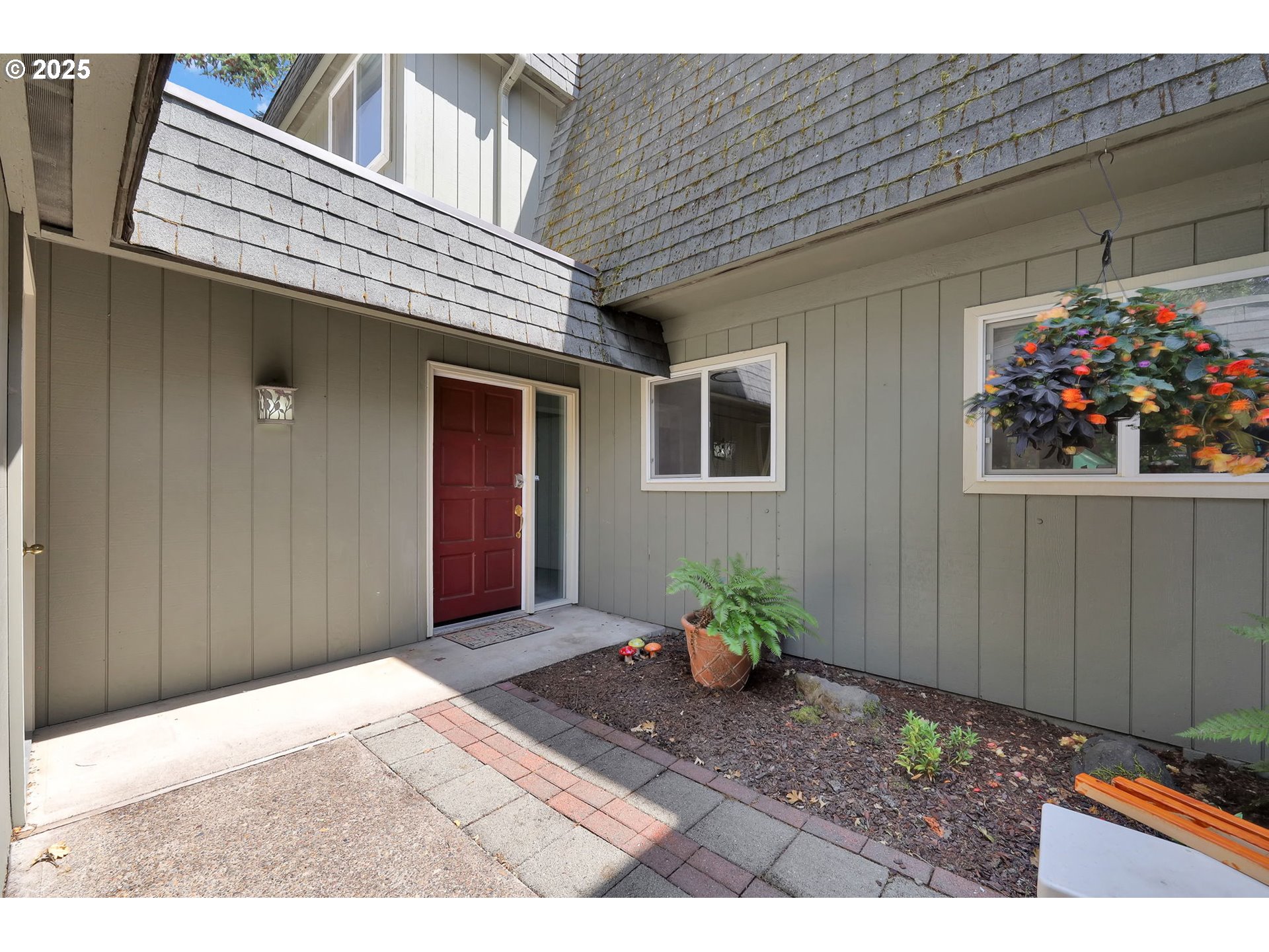 a front view of a house