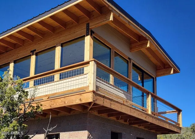 front view of a building with an outdoor space