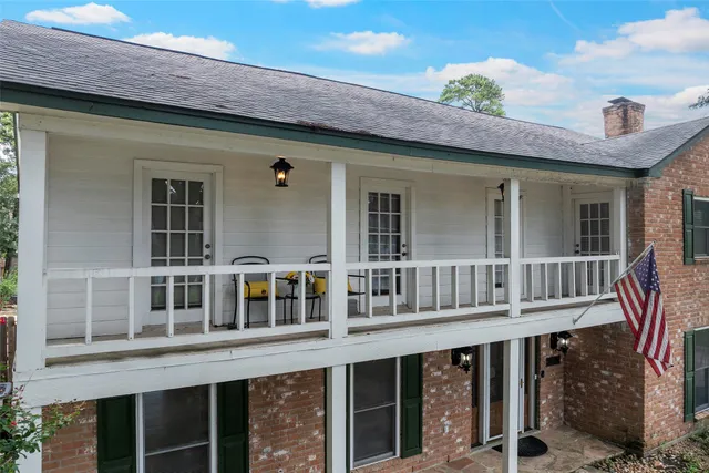a front view of a house with balcony
