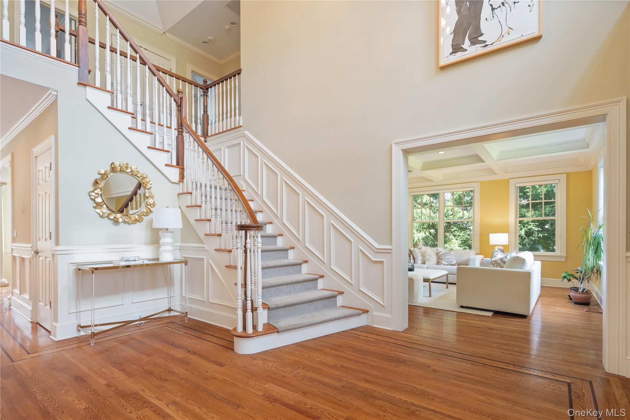 77 Byram Ridge Road Armonk, NY 10504 - Photo 6 of 48 View into the formal living room with coffered ceiling