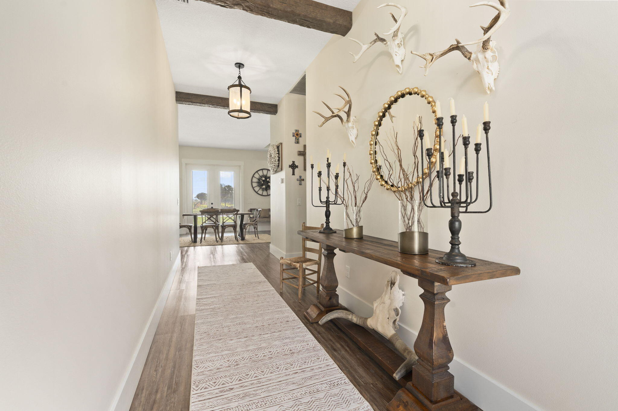 1720 South Brocksmith Road Fort Pierce, FL 34945 - Photo 9 of 53 a view of living room with furniture and wooden floor