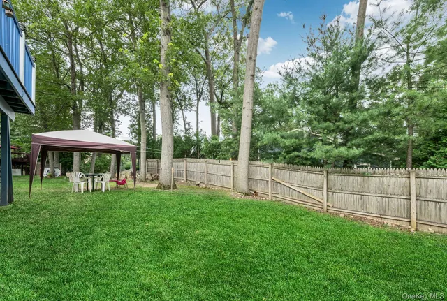 a view of a backyard with a garden