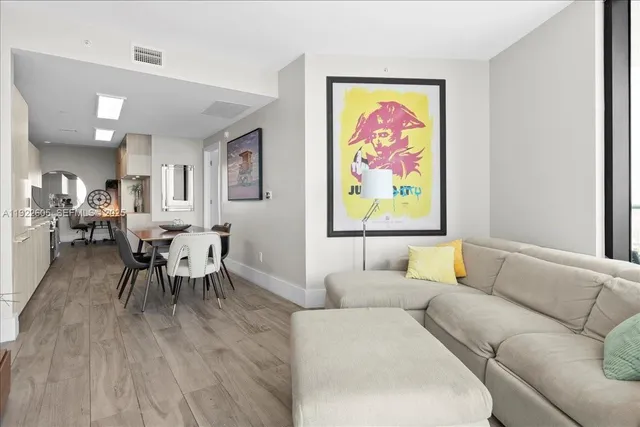 a view of balcony with furniture