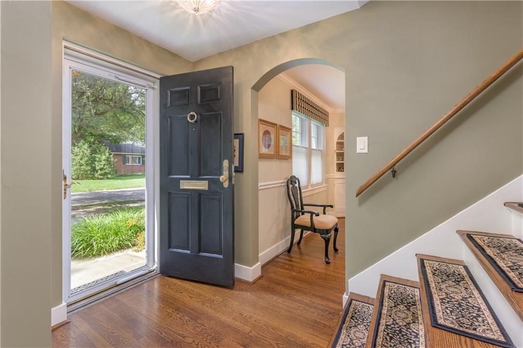 308 Maple Lane Sewickley, PA 15143 - Photo 6 of 25 a view of entryway with wooden floor and livingroom view