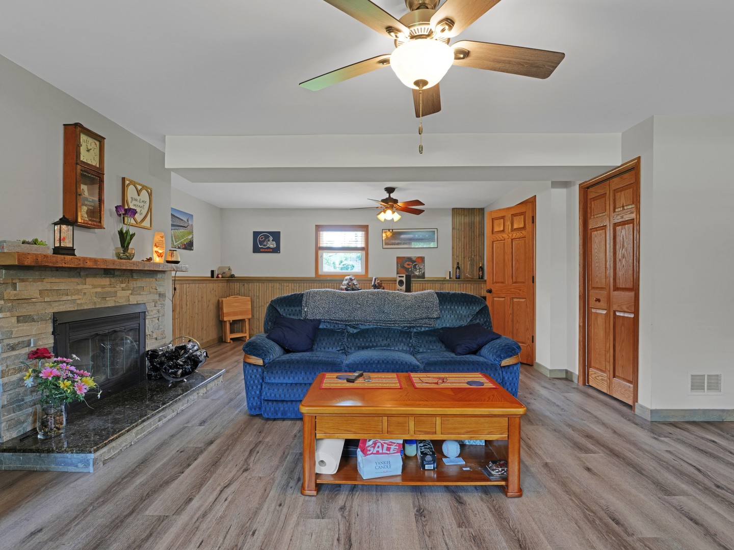 58 South Beck Road Lindenhurst, IL 60046 - Photo 26 of 37 a living room with furniture and a fireplace