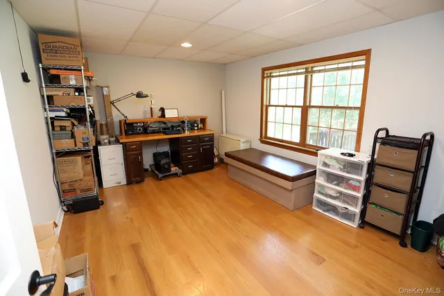 a room with furniture and a window