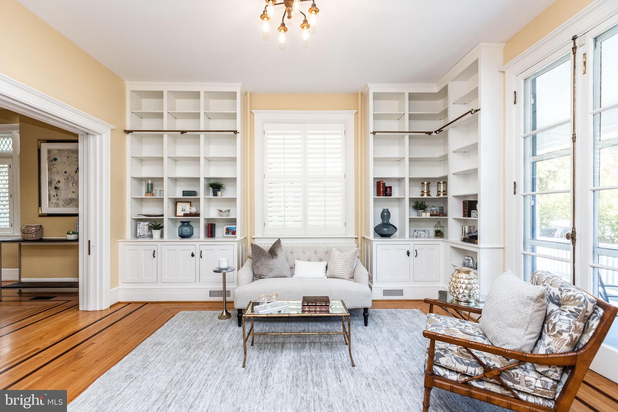 4510 Roland Avenue Baltimore, MD 21210 - Photo 9 of 70 Handsome built in bookshelves and cabinets
