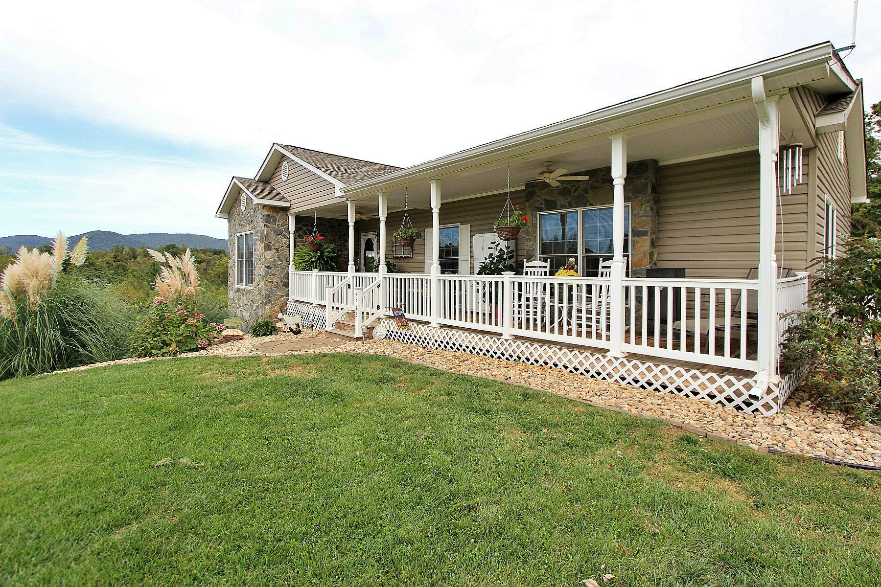 3648 Edwardsville Road Hardy, VA 24101 - Photo 2 of 42 Covered Front Porch with Fans