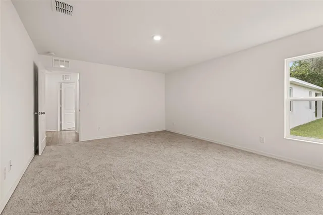 an empty room with a window