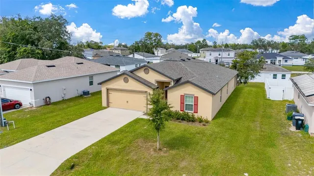 a view of a lake with a city