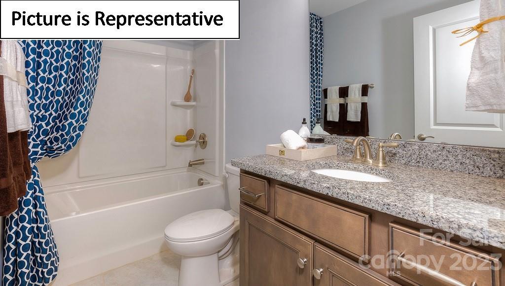 4190 Millstream Road Denver, NC 28037 - Photo 6 of 33 a bathroom with a granite countertop sink toilet and bathtub