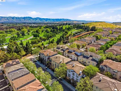 an aerial view of multiple house
