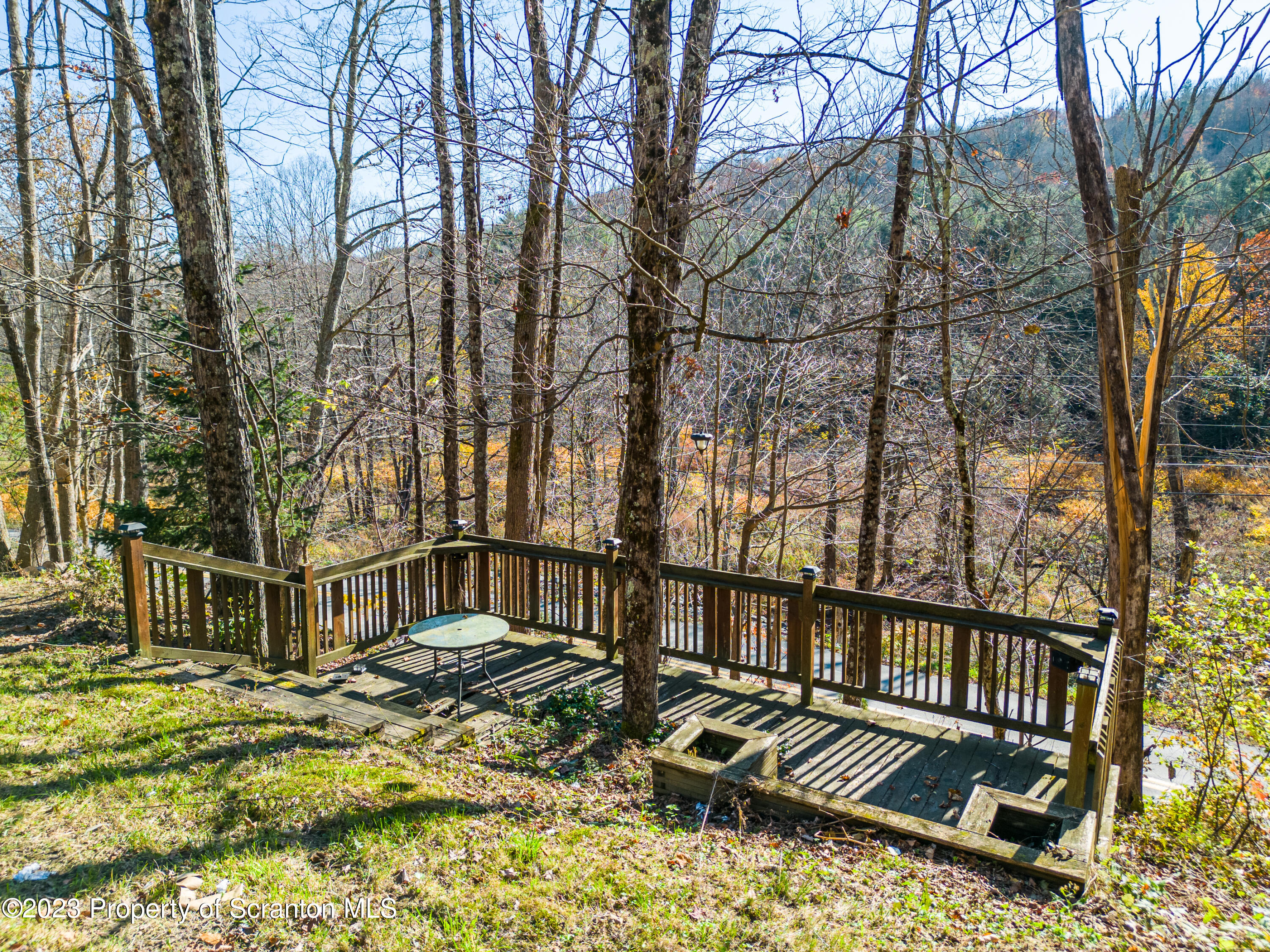 3489 Silver Creek Road Montrose, PA 18801 - Photo 15 of 35 a view of a wooden roof deck
