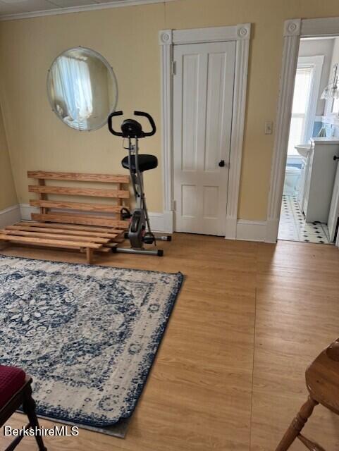 11 Melrose Street Adams, MA 01220 - Photo 14 of 21 a view of a hallway with wooden floor and staircase