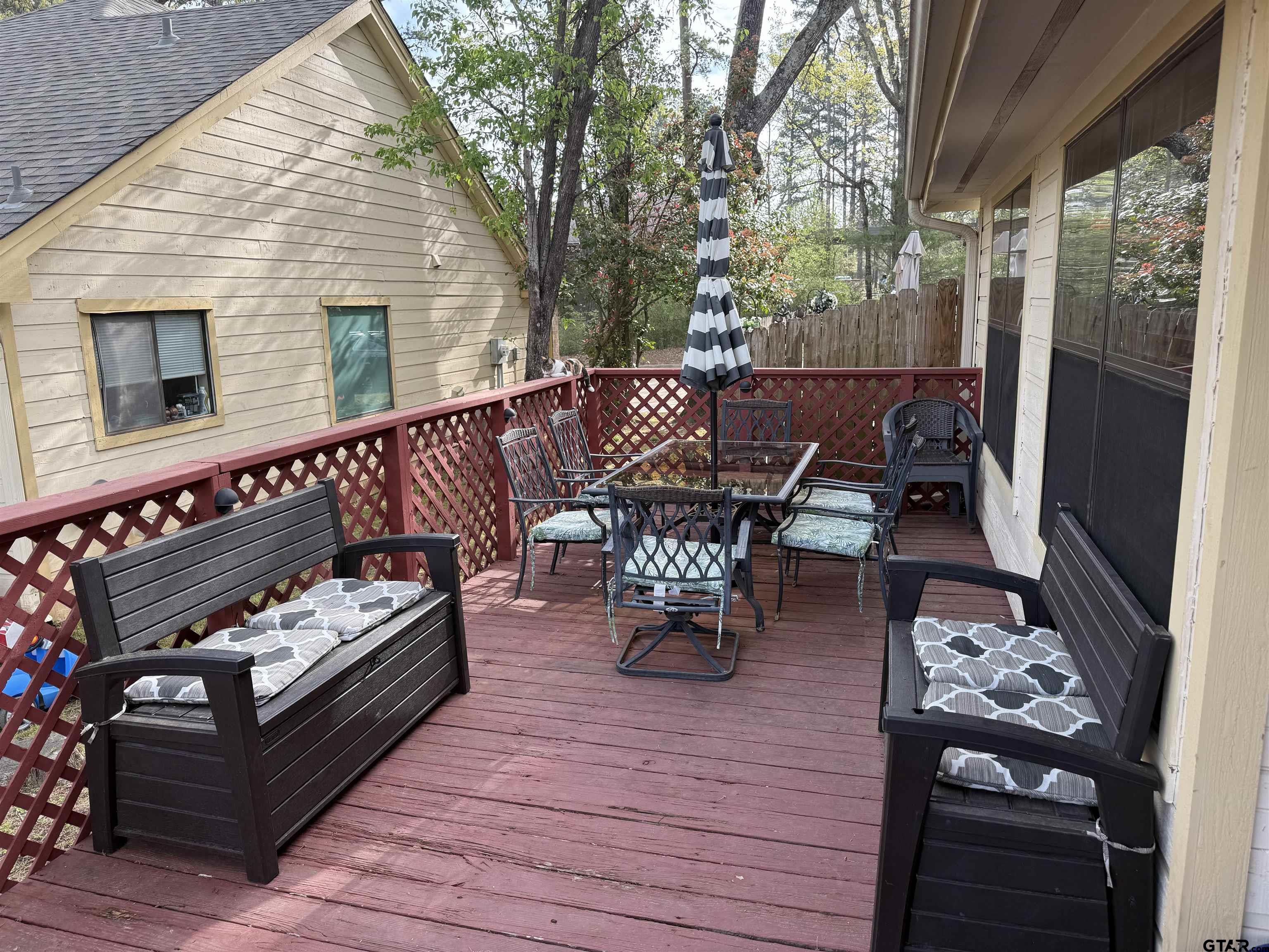 1740 Mill Creek Drive Tyler, TX 75703 - Photo 18 of 19 a view of a outdoor with a deck and sitting area