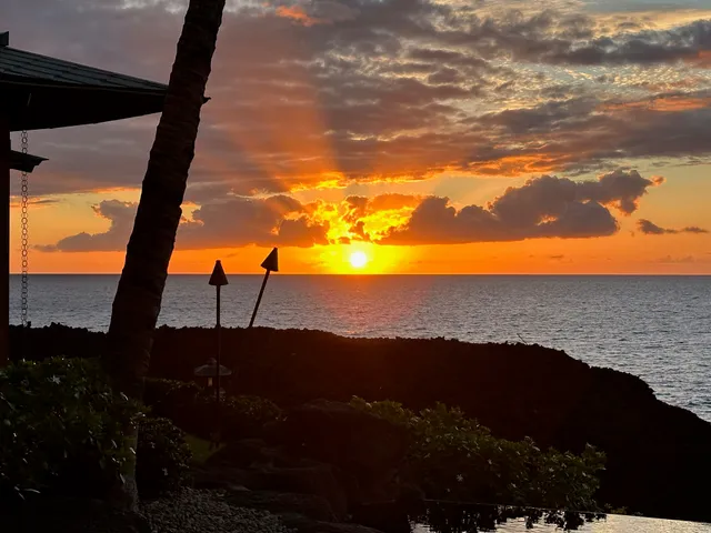 a view of an ocean from a balcony