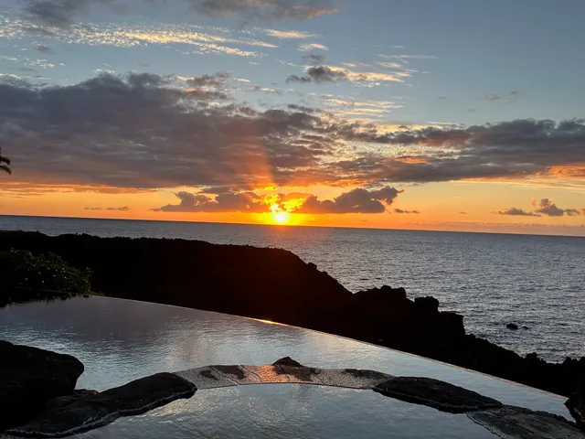 a view of beach and ocean