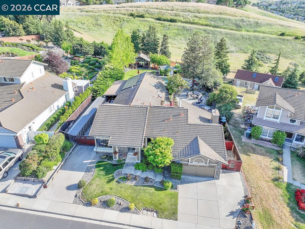 5308 Vista Point Court Concord, CA 94521 - Photo 2 of 56 an aerial view of a house with a garden and lake view