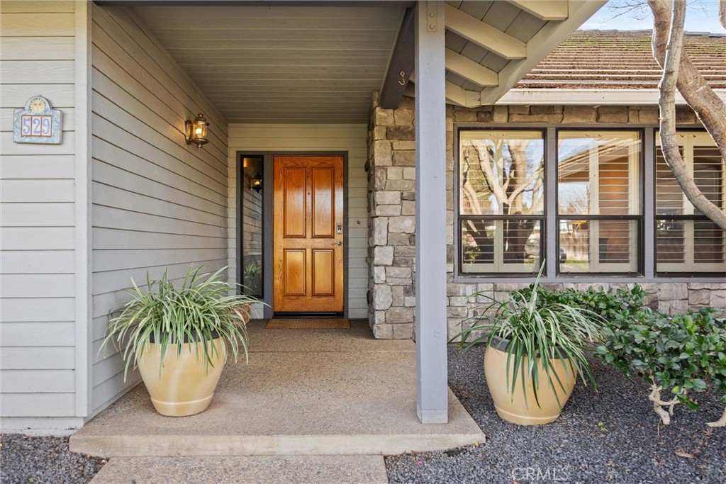 529 Countryside Lane Chico, CA 95973 - Photo 4 of 51 a view of a potted plant in front of a door