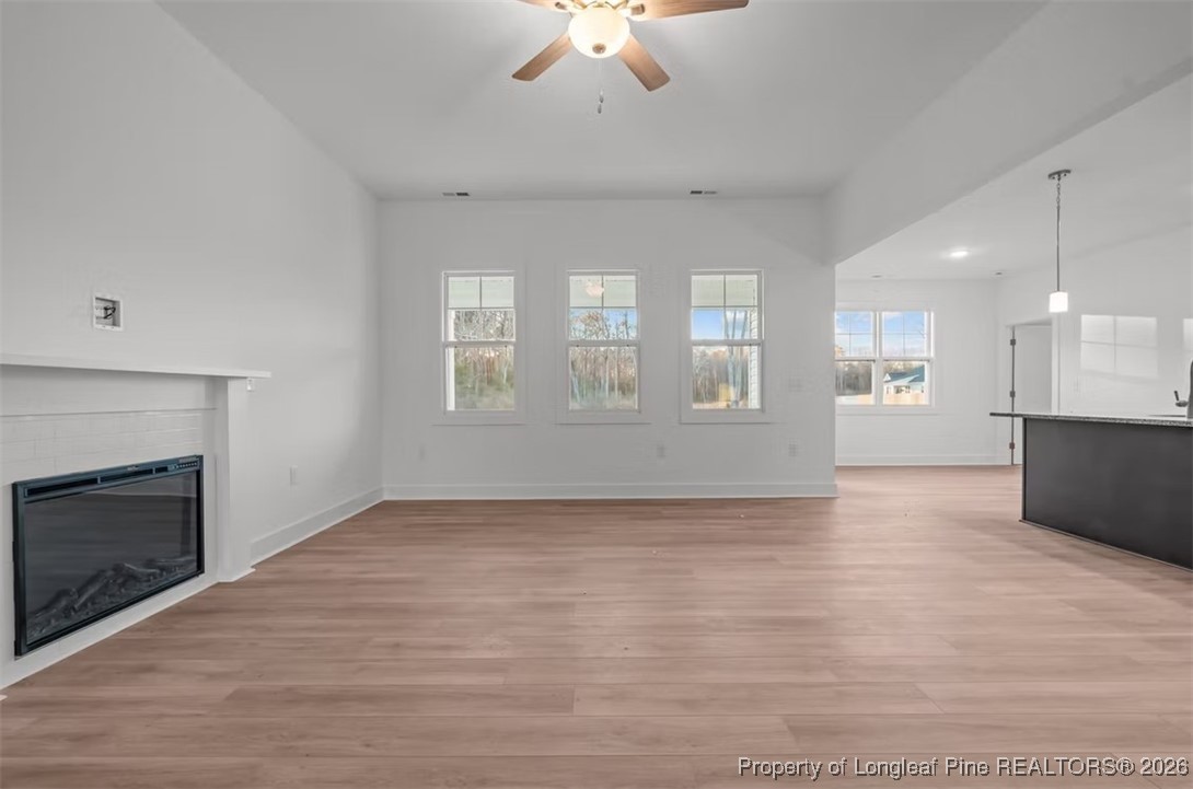 9806 Rockfish Road Raeford, NC 28376 - Photo 4 of 33 a view of an empty room with a fireplace and a window