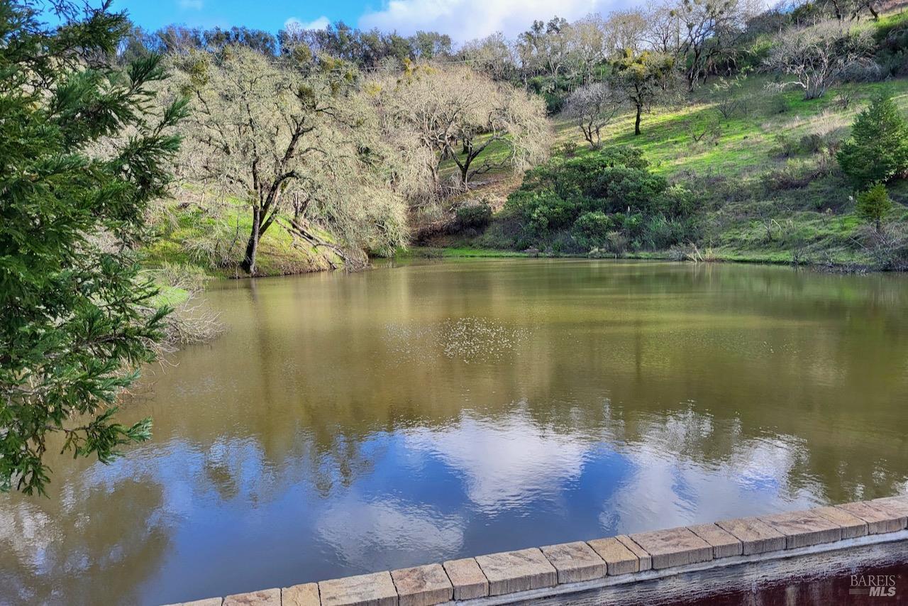 1477 Leslie Road Healdsburg, CA 95448 - Photo 30 of 40 a view of a lake from a yard