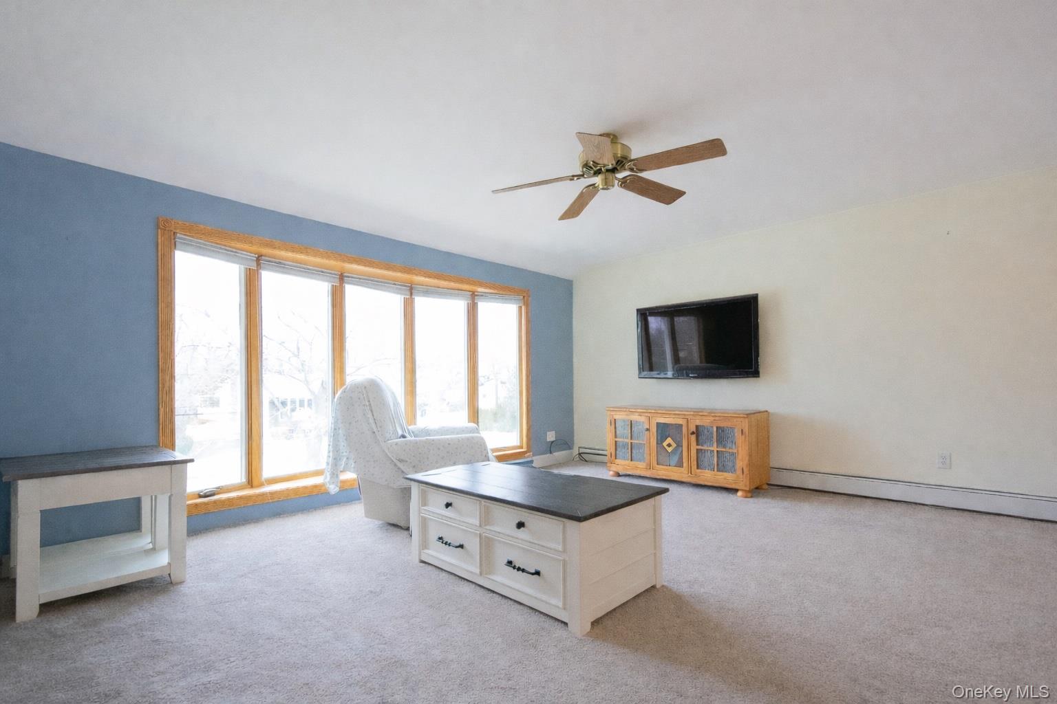 4 Manchester Drive Bethpage, NY 11714 - Photo 3 of 26 a living room with furniture and a flat screen tv
