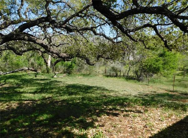 a view of backyard with green space