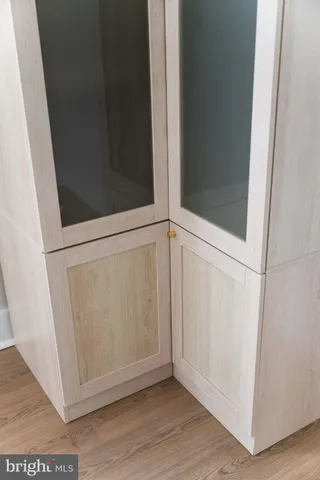 a view of a building with a sign on a wall