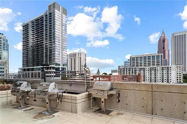 a view of dinning table and chairs in the terrace
