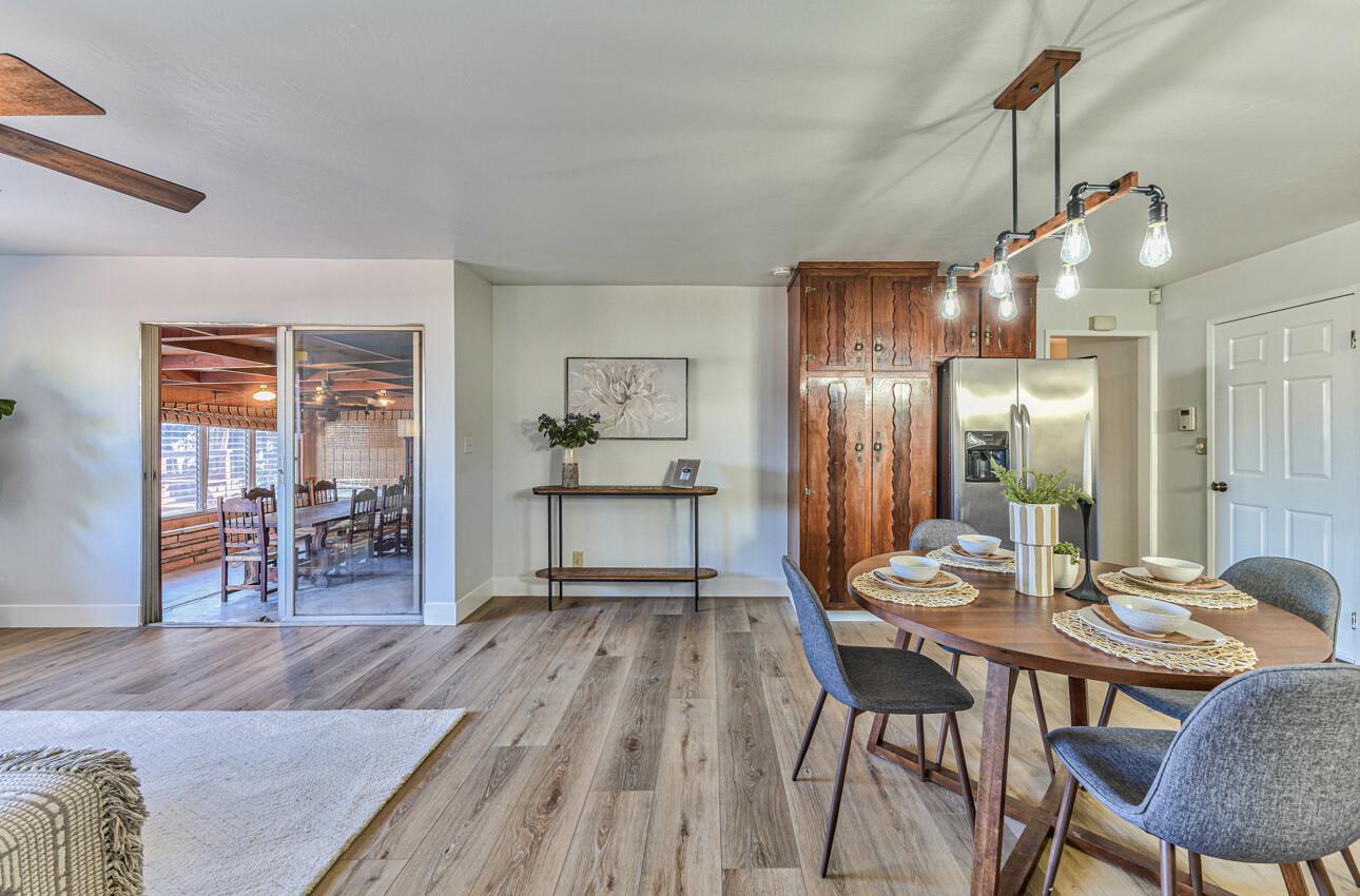 242 Howes Drive Los Gatos, CA 95032 - Photo 13 of 37 a view of a dining room with furniture and wooden floor