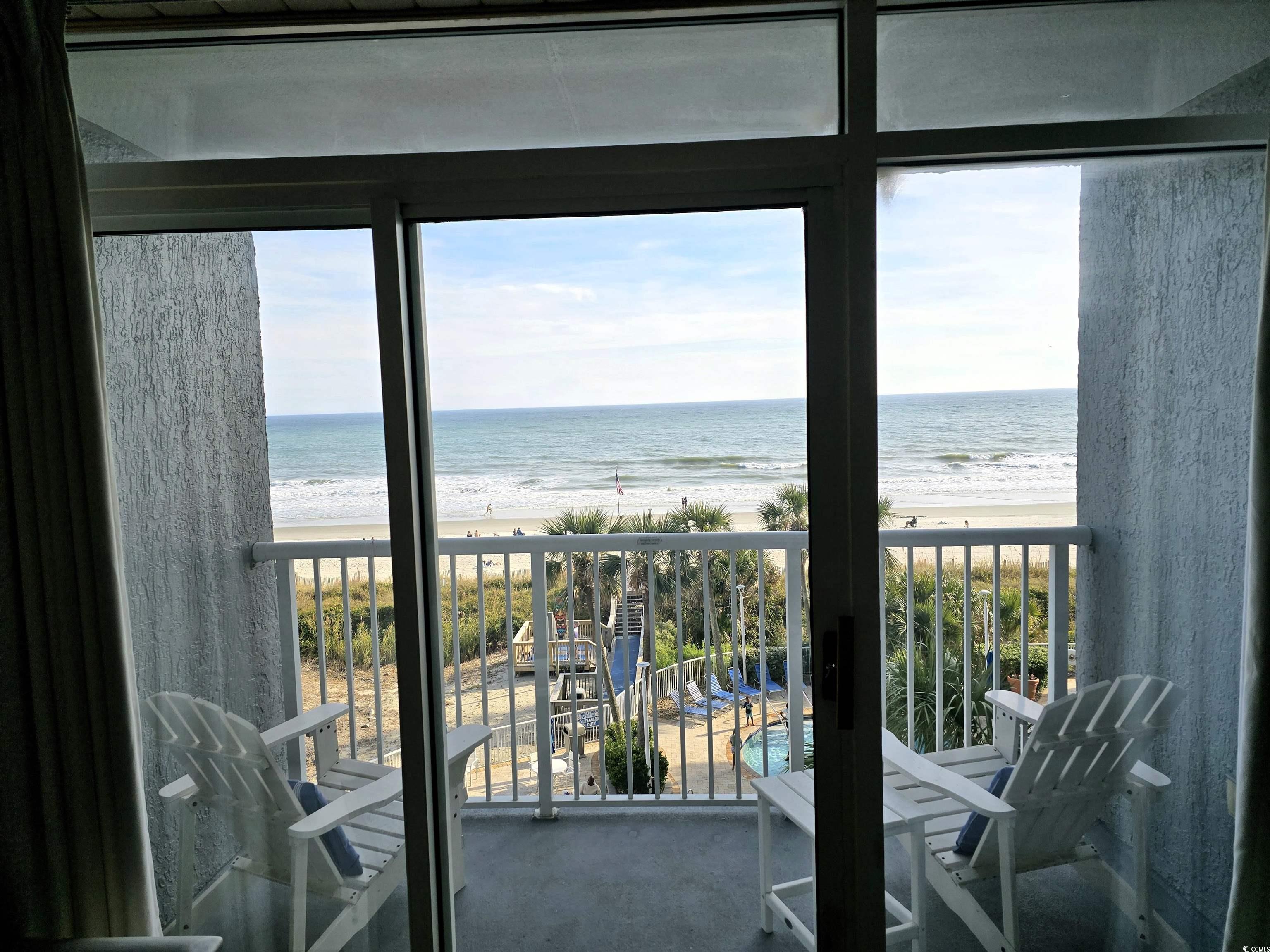161 Seawatch Drive, Unit 414 Myrtle Beach, SC 29572 - Photo 5 of 15 Balcony featuring view of water and beach