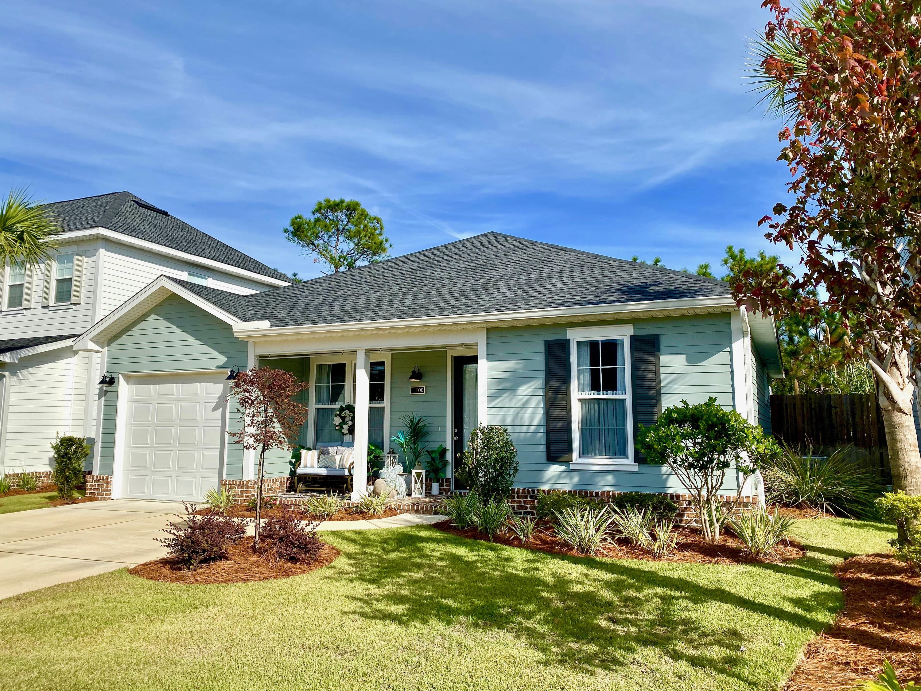 100 North Zander Way Santa Rosa Beach, FL 32459 - Photo 50 of 50 a front view of a house with garden
