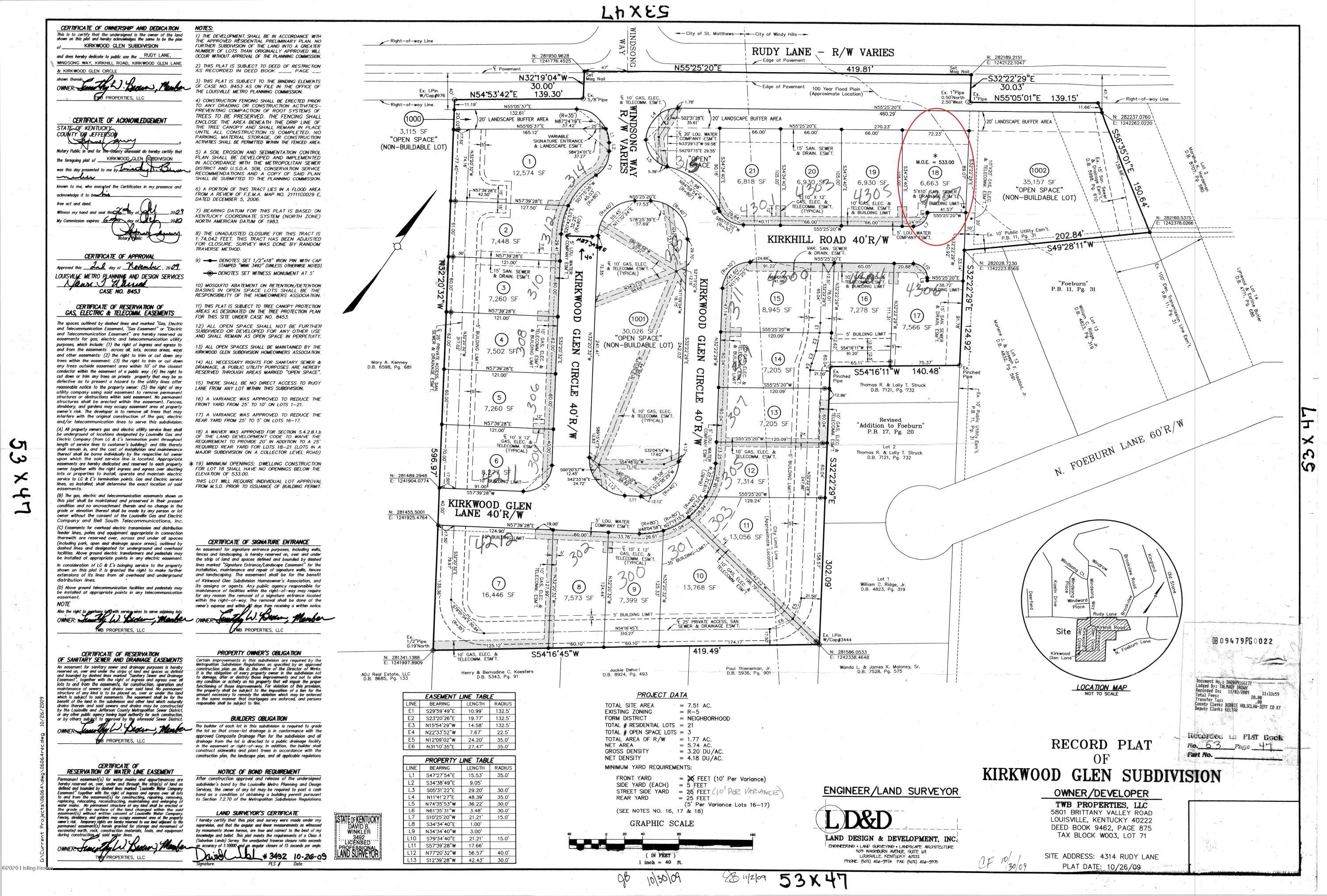 4307 Kirkhill Road PLAT