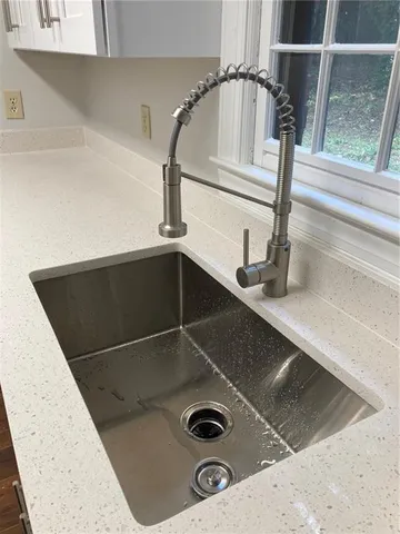 a close view of sink