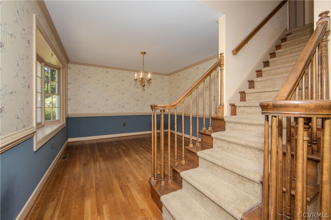 13319 Lady Ashley Road Midlothian, VA 23114 - Photo 6 of 41 a view of entryway and hall with wooden floor