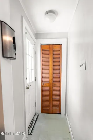 a view of a livingroom with a staircase