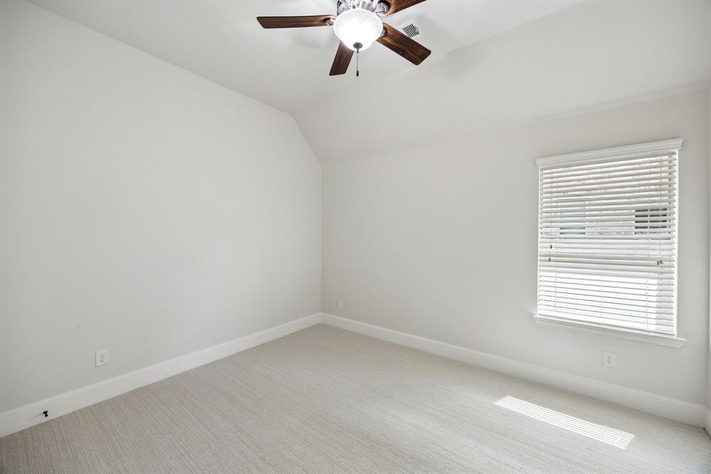 1567 Red Rock Canyon Road Frisco, TX 75036 - Photo 23 of 36 Secondary bedroom - fan with light kit - new carpet.