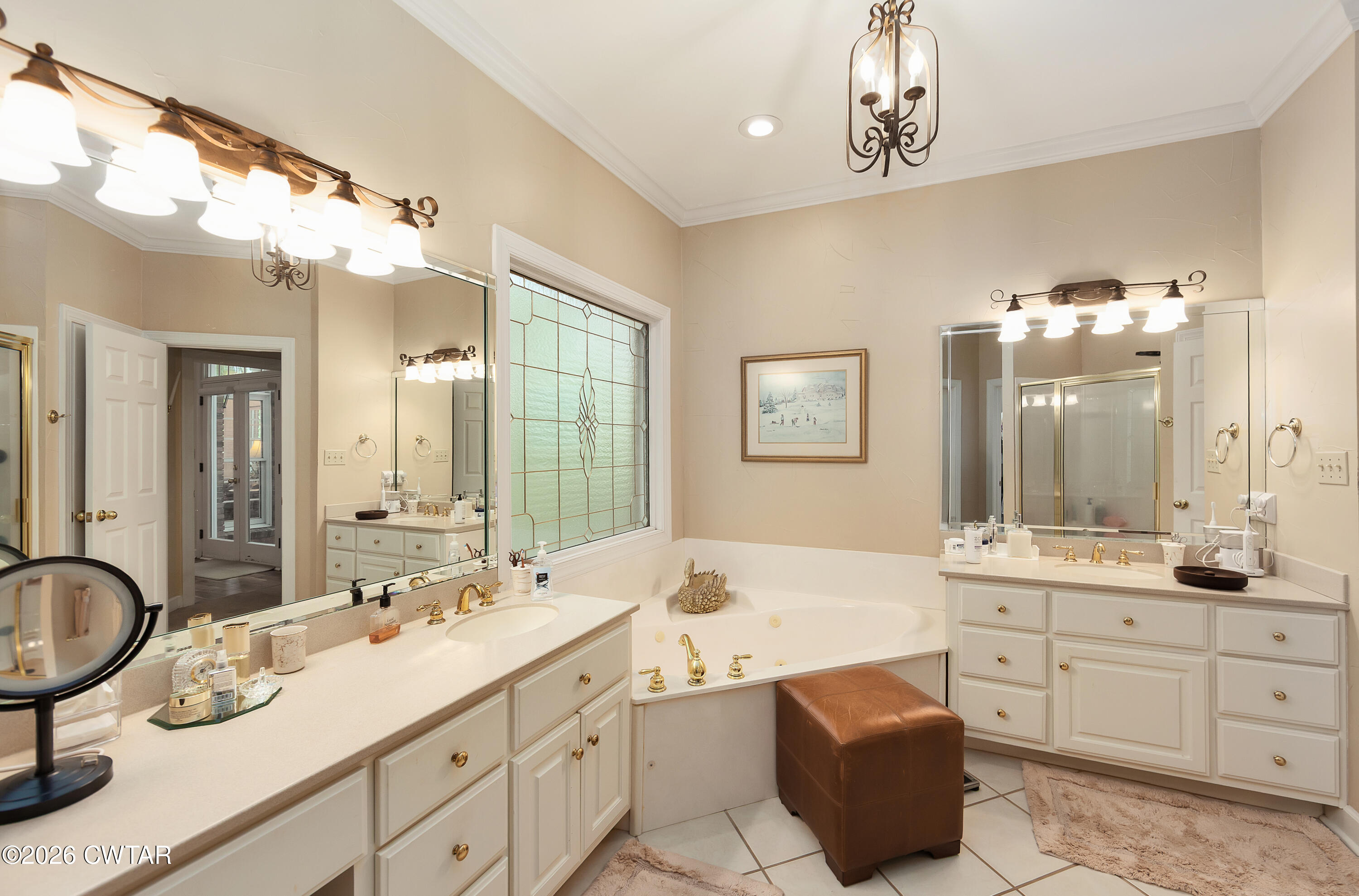 296 Liberty Claybrook Road Beech Bluff, TN 38313 - Photo 15 of 33 a bathroom with a sink double vanity