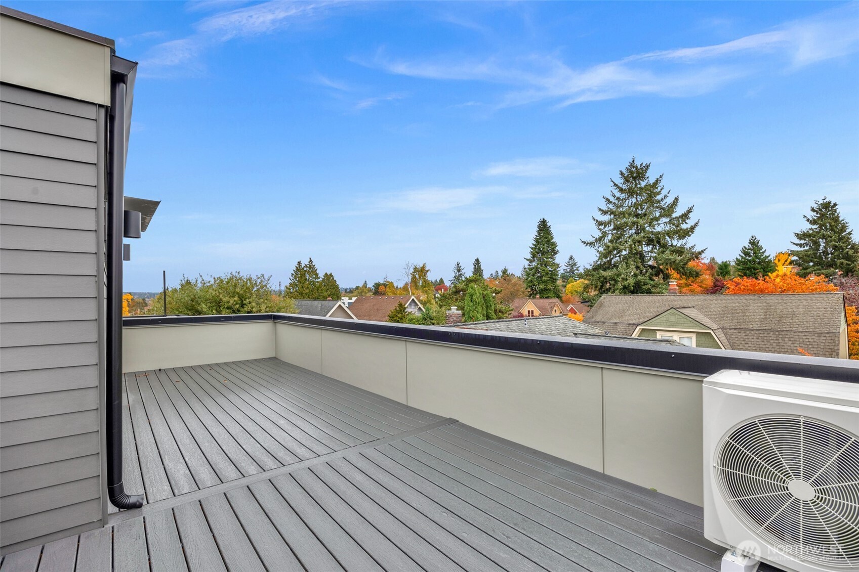 1416 North 47th Street, Unit B Seattle, WA 98103 - Photo 24 of 33 a view of balcony with wooden floor and seating space