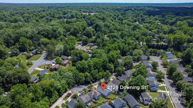 an aerial view of a city