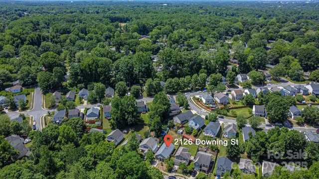 an aerial view of multiple house