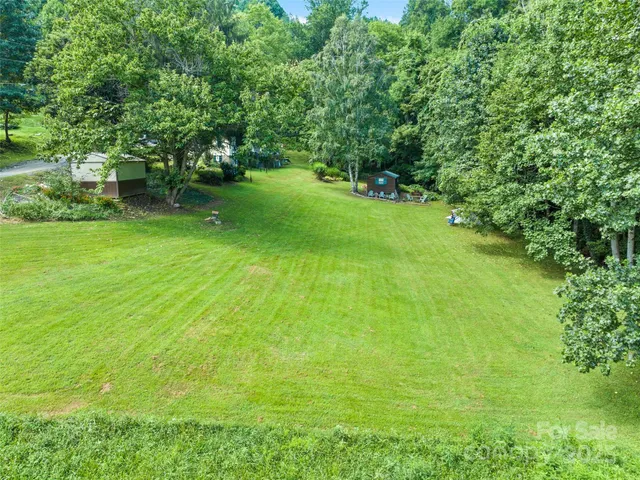 a view of a trees with a yard