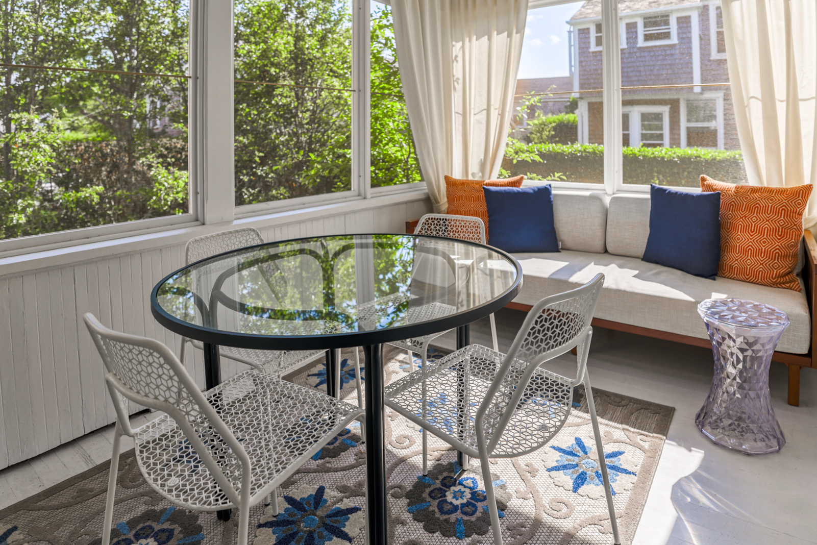 12 Hussey Street Nantucket, MA 02554 - Photo 18 of 47 a view of a dining room with furniture window and outside view