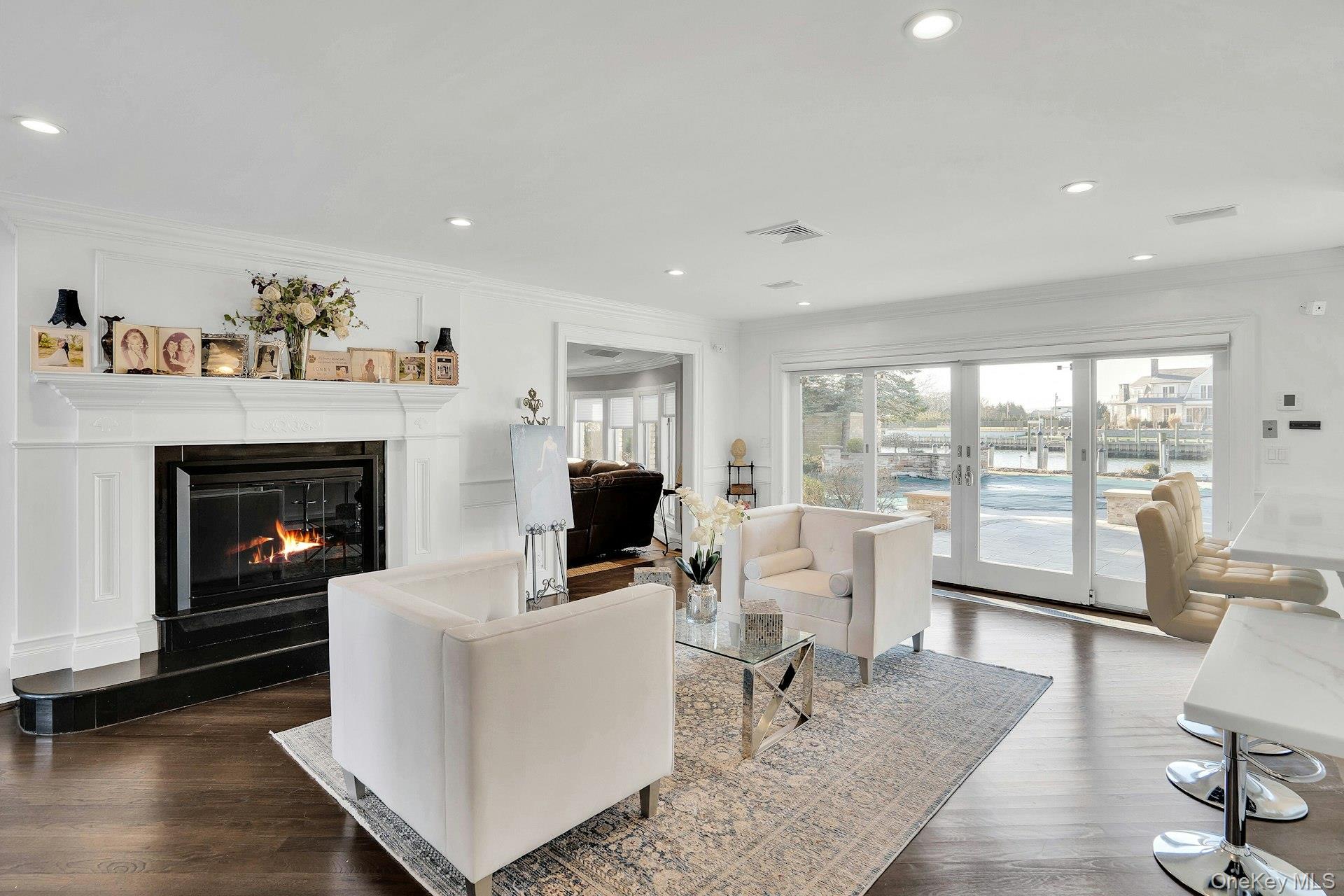 10 Beech Road Islip, NY 11751 - Photo 12 of 49 Gas Fireplace with Carved Mantle.