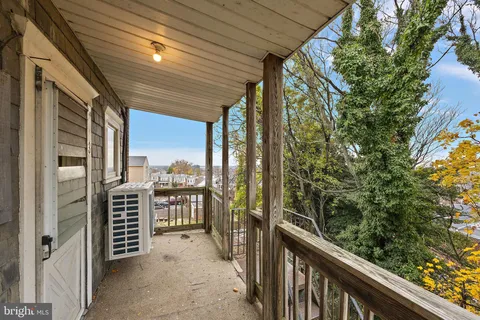a view of city from balcony