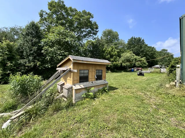 a bunch of flowers are in front of house