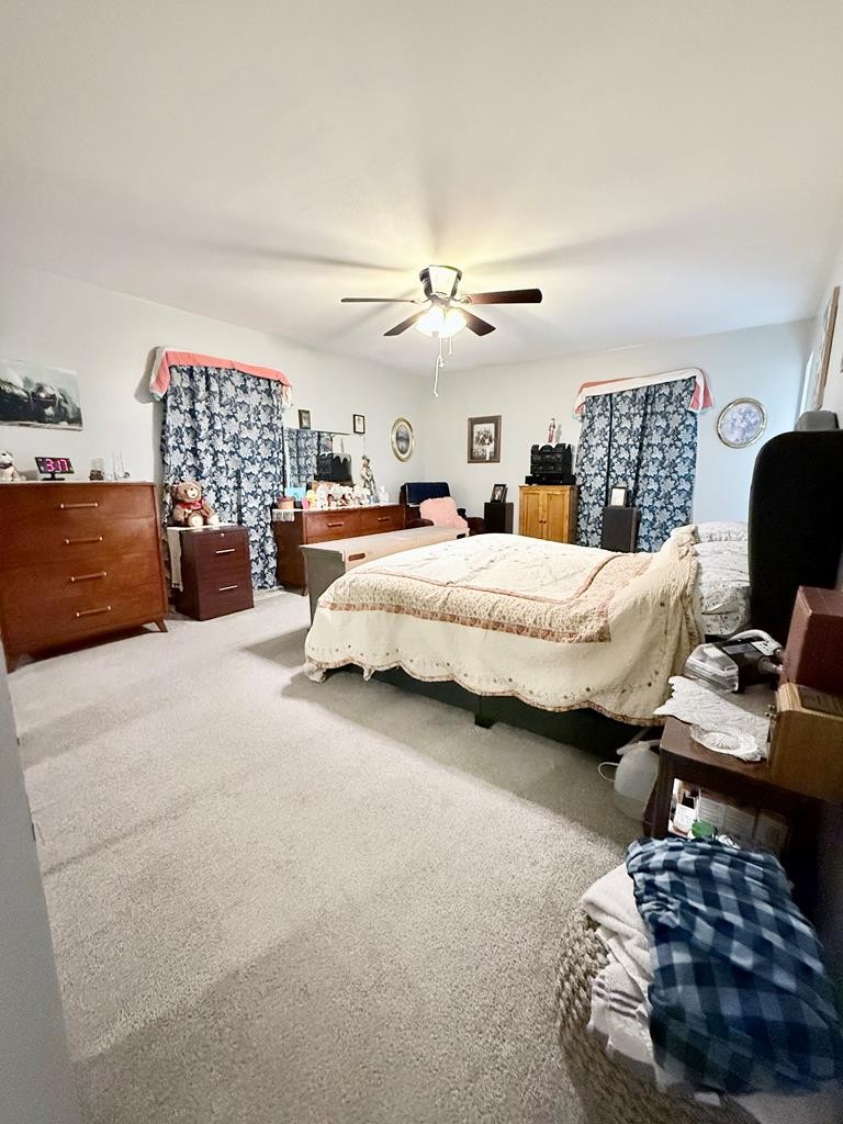 137 Dripping Springs Street Crofton, KY 42217 - Photo 29 of 51 a bedroom with a bed couches chair and a chandelier