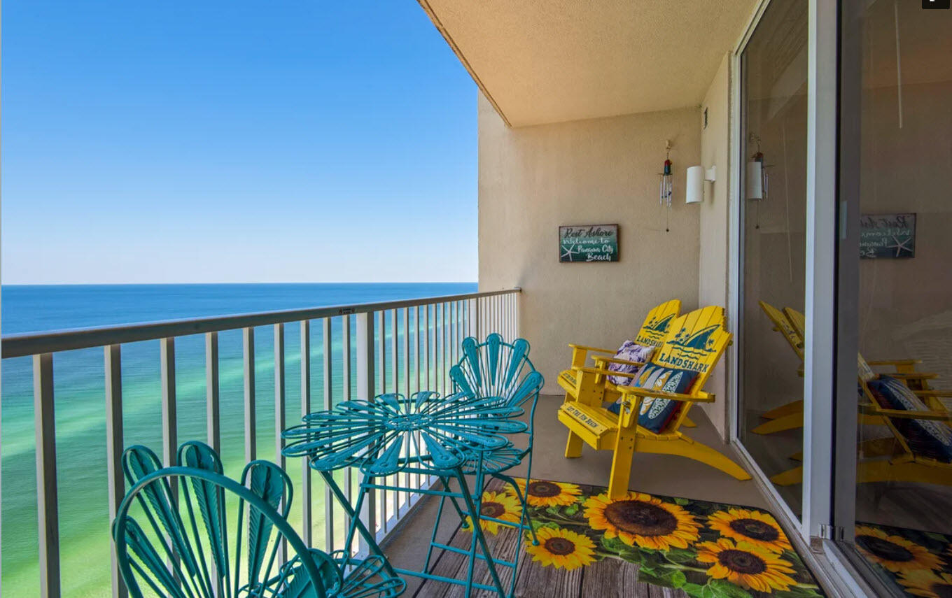 16819 Front Beach Road, Unit 2210 Panama City Beach, FL 32413 - Photo 2 of 30 a view of balcony with two chairs