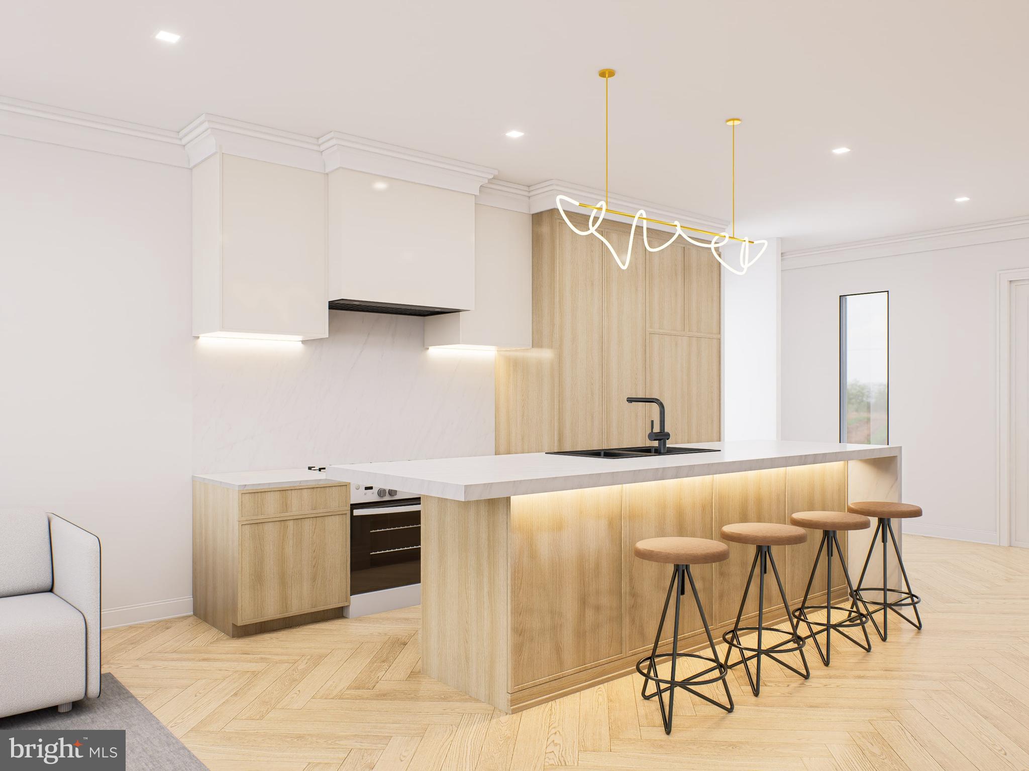 1415 Q Street Northwest, Unit 3 Washington, DC 20009 - Photo 2 of 7 a kitchen with stainless steel appliances granite countertop a stove a sink and a refrigerator